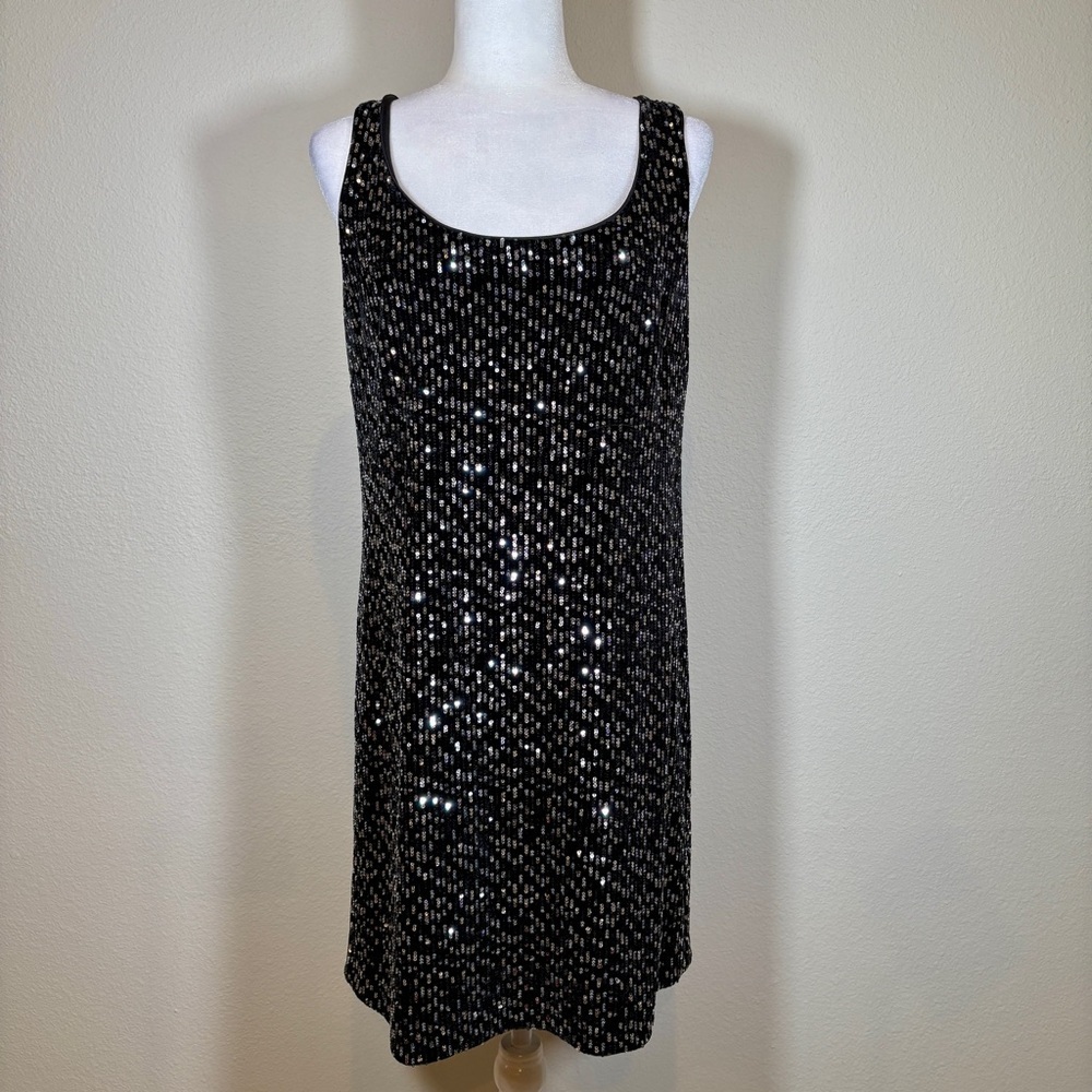 Calvin Klein Black Sequin Mini Dress Size 6